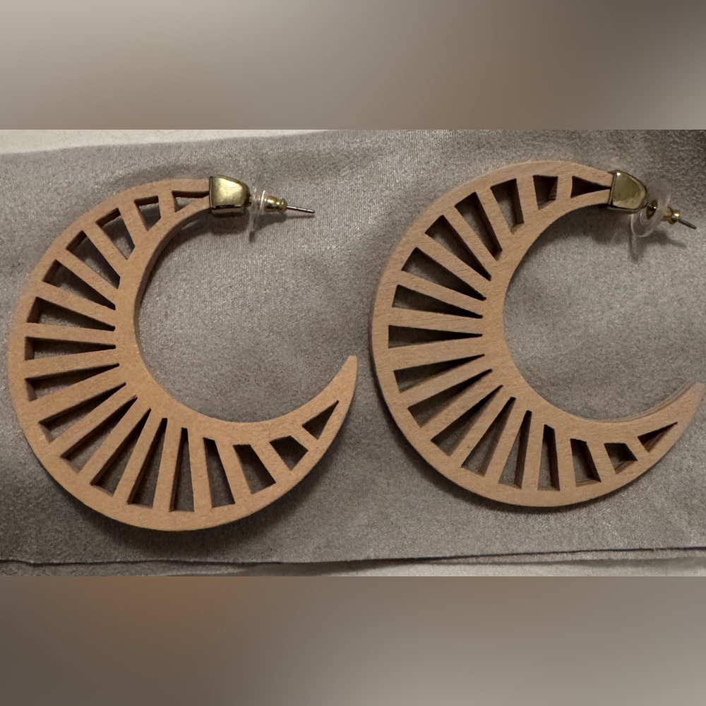 Baublebar Wooden Cresent Moon Earrings